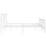 fehér fém ágykeret fej- és lábtámlával 193 x 203 cm