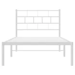 fehér fém ágykeret matrac nélkül fejtámlával 180 x 200 cm