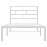 fehér fém ágykeret fejtámlával 107x203 cm
