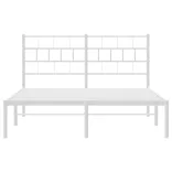 fehér fém ágykeret fejtámlával 140 x 200 cm