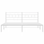 fehér fém ágykeret fejtámlával 183 x 213 cm