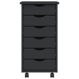 MOSS szürke tömör fenyőfa görgős szekrény fiókokkal