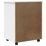 MOSS fehér tömör fenyőfa görgős szekrény fiókokkal