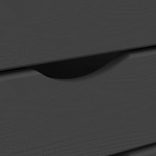 MOSS szürke tömör fenyőfa görgős szekrény fiókokkal