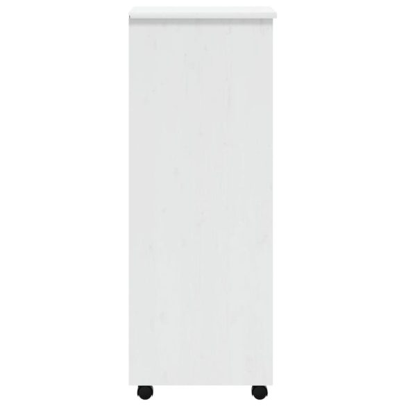 MOSS fehér tömör fenyőfa görgős szekrény fiókokkal