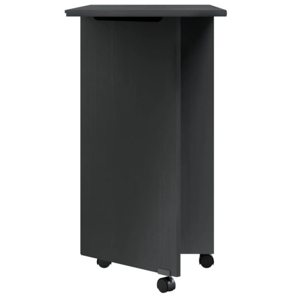 MOSS szürke tömör fenyőfa görgős szekrény íróasztallal