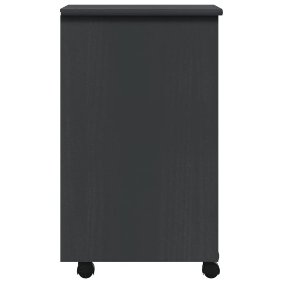 MOSS szürke tömör fenyőfa görgős szekrény fiókokkal