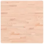 tömör bükkfa négyzet alakú asztallap 70 x 70 x 1,5 cm