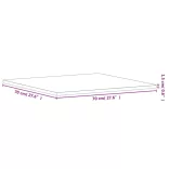 tömör bükkfa négyzet alakú asztallap 70 x 70 x 1,5 cm