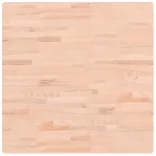 tömör bükkfa négyzet alakú asztallap 80 x 80 x 1,5 cm