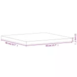 tömör bükkfa négyzet alakú asztallap 40 x 40 x 2,5 cm