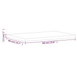 tömör bükkfa fürdőszobai pult 60 x 40 x 2,5 cm