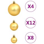 112 részes piros/zöld/arany polisztirol karácsonyi gömb szett