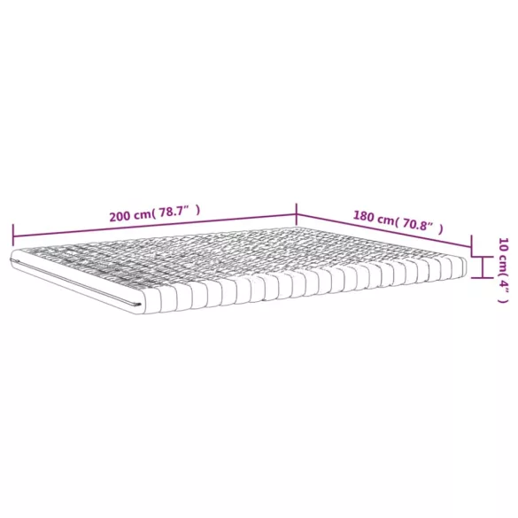 fehér 7 zónás 20 ILD keménységű habmatrac 180 x 200 cm
