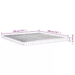 fehér 7 zónás 20 ILD keménységű habmatrac 200 x 200 cm