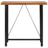 tömör akácfa és vas bárasztal 110 x 55 x 107 cm