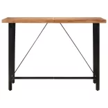 tömör akácfa és vas bárasztal 150 x 70 x 107 cm