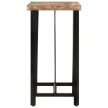 tömör újrahasznosított fa és vas bárasztal 55 x 55 x 107 cm