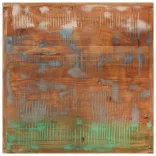 tömör újrahasznosított fa és vas bárasztal 55 x 55 x 107 cm