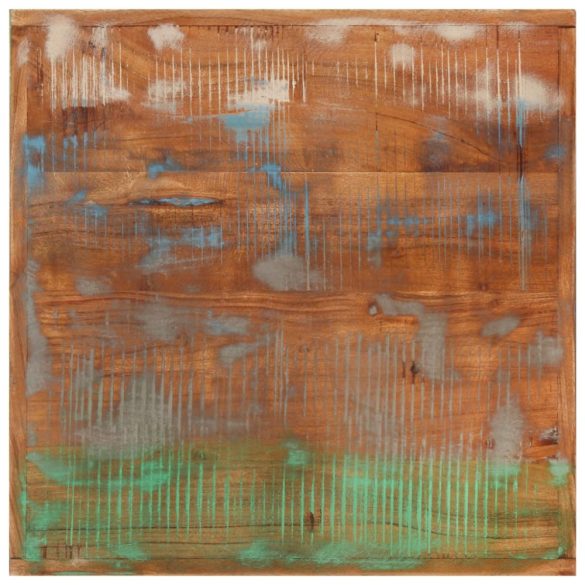 tömör újrahasznosított fa és vas bárasztal 55 x 55 x 107 cm