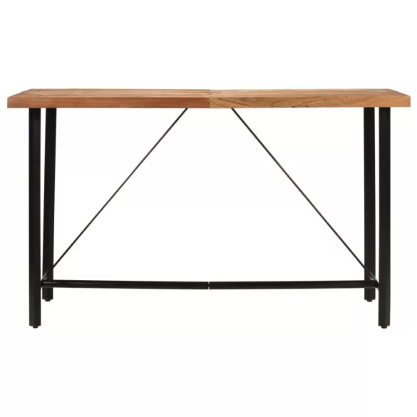 tömör akácfa és vas bárasztal 180 x 70 x 107 cm