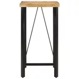 tömör mangófa és vas bárasztal 55 x 55 x 107 cm