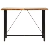 tömör mangófa és vas bárasztal 150 x 70 x 107 cm