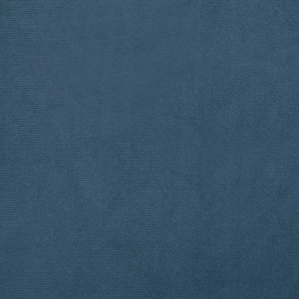 sötétkék bársony kagylófotel lábzsámollyal