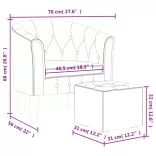 sötétkék bársony kagylófotel lábzsámollyal