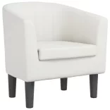 fehér műbőr kagylófotel