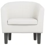 fehér műbőr kagylófotel