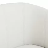 fehér műbőr kagylófotel lábtartóval