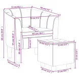 fehér műbőr kagylófotel lábtartóval