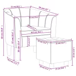 piros műbőr kagylófotel lábtartóval