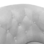 ezüstszínű műbőr kagylófotel lábzsámollyal