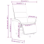 fekete szövet dönthető fotel lábtartóval