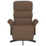 barna szövet dönthető fotel lábtartóval