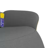 sötétszürke szövet dönthető masszázsfotel lábtartóval