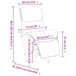 világosszürke szövet dönthető fotel lábtartóval