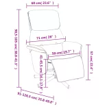 krémszínű szövet dönthető fotel lábtartóval