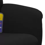 fekete bársony dönthető masszázsfotel lábtartóval