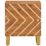 fekete-barna tömör mangófa éjjeliszekrény