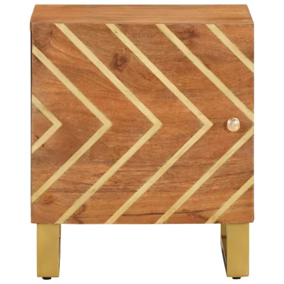 fekete-barna tömör mangófa éjjeliszekrény