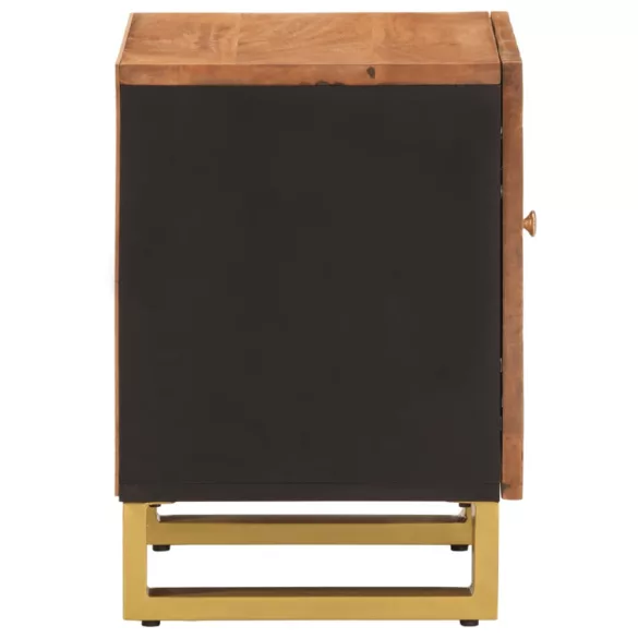 fekete-barna tömör mangófa éjjeliszekrény