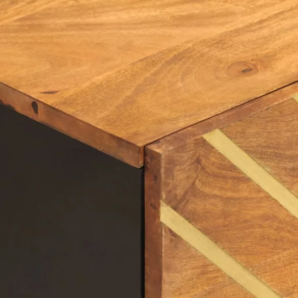 fekete-barna tömör mangófa éjjeliszekrény