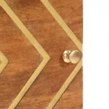 fekete-barna tömör mangófa éjjeliszekrény