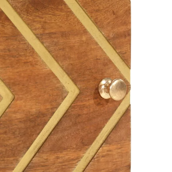 fekete-barna tömör mangófa éjjeliszekrény