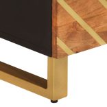 fekete-barna tömör mangófa TV-szekrény 70 x 33,5 x 46 cm