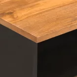 2 db barna-fekete tömör mangófa éjjeliszekrény