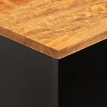 barna és fekete tömör mangófa TV-szekrény 100x33,5x46 cm